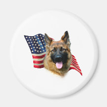 Drapeau de berger allemand magnets pour réfrigérateur