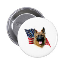 Drapeau de berger allemand pin's avec agrafe