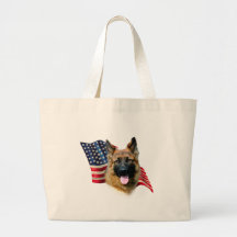 Drapeau de berger allemand sacs en toile