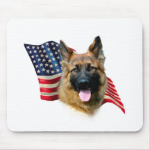 Drapeau de berger allemand tapis de souris