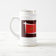 Drapeau de brosse du Maroc Mugs À Café