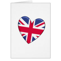 Drapeau de coeur du Royaume-Uni Carte