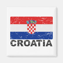 Drapeau de cru de la Croatie Aimant