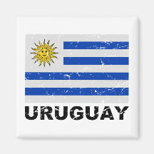 Drapeau de cru de l'Uruguay Aimant Pour Réfrigérateur