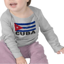 Drapeau de cru du Cuba T-shirts
