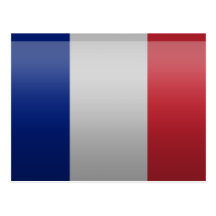 Drapeau de de la France Carte Postale