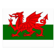 drapeau de gallois carte postale