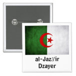 Drapeau de grunge de l'Algérie Pin's Avec Agrafe