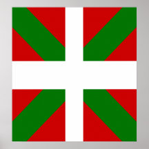 Drapeau de haute qualité Basque Poster
