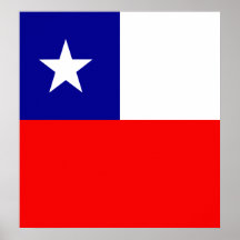 Drapeau de haute qualité du Chili Affiche