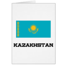 Drapeau de Kazakhstan Cartes De Vœux