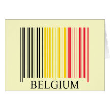 Drapeau de la Belgique de code barres Carte De Vœux