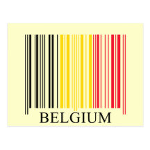 Drapeau de la Belgique de code barres Carte Postale