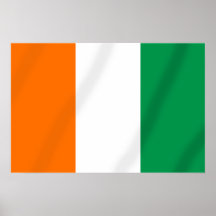 Drapeau de la Côte d'Ivoire des cadeaux de Côte d' Affiche
