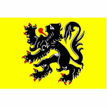Drapeau de la Flandre, Belgique Photo En Découpe