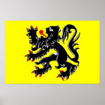 Drapeau de la Flandre, Belgique Posters