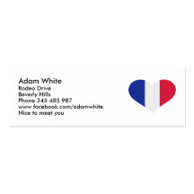 Drapeau de la France Modèles De Cartes De Visite