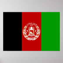 Drapeau de l'Afghanistan Poster