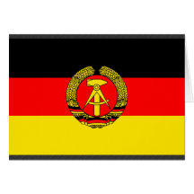 Drapeau de l'Allemagne de l'Est Cartes De Vœux