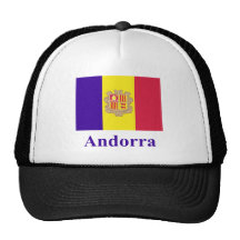 Drapeau de l'Andorre avec le nom Casquette