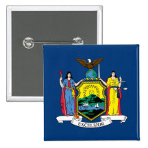 Drapeau de l'état de New-York Badge Avec Épingle