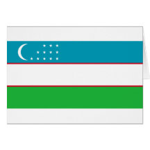 Drapeau de l'Ouzbékistan Cartes De Vœux