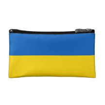Drapeau de l'Ukraine Trousses De Maquillage