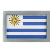 Drapeau de l'Uruguay Boucles De Ceinture Rectangulaires
