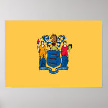 Drapeau de New Jersey Poster