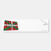 Drapeau de ondulation de País Vasco (Euskadi) Autocollants Pour Voiture