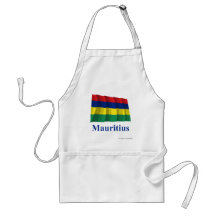 Drapeau de ondulation des Îles Maurice avec le nom Tabliers