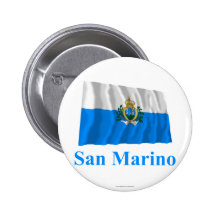 Drapeau de ondulation du Saint-Marin avec le nom Pin's Avec Agrafe