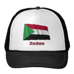 Drapeau de ondulation du Soudan avec le nom Casquettes De Camionneur