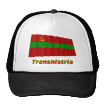 Drapeau de ondulation du Transnistrie avec le nom Casquettes De Camionneur