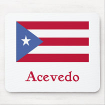 Drapeau de Portoricain d'Acevedo tapis de souris