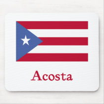 Drapeau de Portoricain d'Acosta tapis de souris