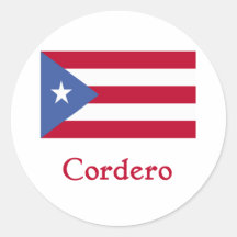 Drapeau de Portoricain de Cordero Autocollants