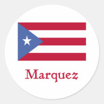 Drapeau de Portoricain de Marquez Autocollants