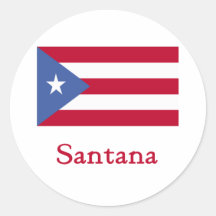 Drapeau de Portoricain de Santana Adhésifs