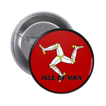 Drapeau de qualité de rondeau d'île de Man Badge Avec Épingle