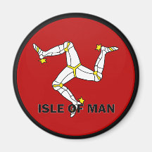 Drapeau de qualité de rondeau d'île de Man Magnets Pour Réfrigérateur