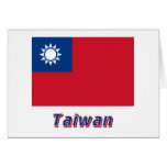 Drapeau de Taïwan avec le nom Cartes