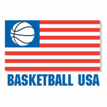 drapeau des Etats-Unis de basket-ball Photo En Relief