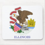 Drapeau d'état de l'Illinois Tapis De Souris