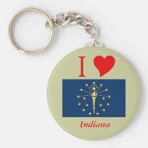 Drapeau d'état de l'Indiana Porte-clés