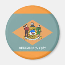 Drapeau du Delaware Magnets Pour Réfrigérateur