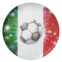 Drapeau du football de l'Italie Assiettes Pour Soirée