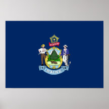 Drapeau du Maine Posters