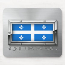 Drapeau du Québec (acier) Tapis De Souris