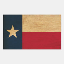 Drapeau du Texas Stickers En Rectangle